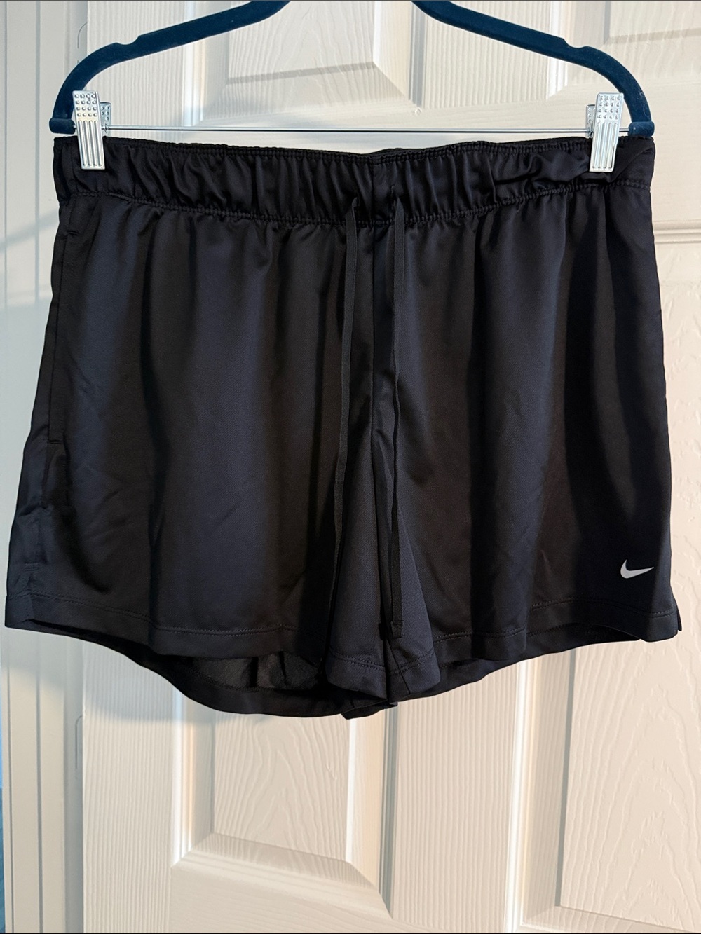 Nike Black Athletic Shorts with Elastic Waist and Swoosh